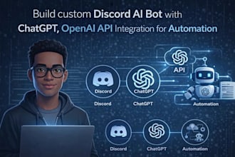 build custom discord ai bot with chatgpt, openai api integration for automation