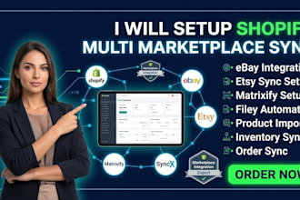 setup shopify marketplace connect matrixify filey ebay, etsy integration syncx