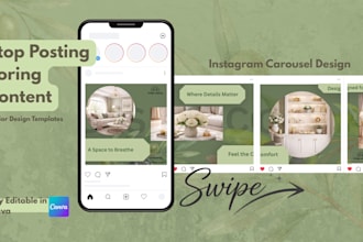design instagram posts and carousels in canva
