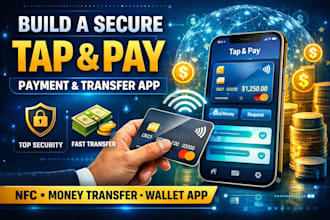 build a secure and reliable tap and pay app, payment app, money tranfer, nfc