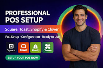 setup square pos toast pos shopify pos and clover pos system