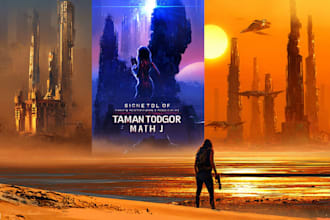 create epic sci fi book cover art for your novel