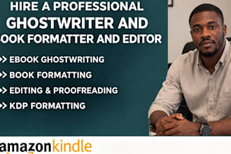 be your ebook ghostwriter, editor, formatter, and journal designer