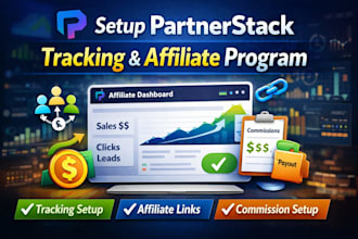 setup partnerstack tracking and affiliate program