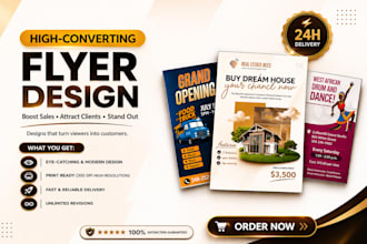 design real estate and business flyer for marketing