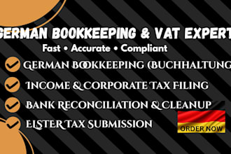 handle german bookkeeping, vat filing, tax returns and accounting