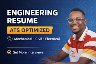 write ats engineering resume for mechanical civil and electrical engineers