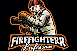 design bold fire department badge, emblem, or mascot logo