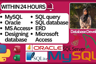 design erd, database oracle, mysql, mssql, sql server, write sql query