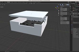 mold 3d printed enclosure for kicad project,iot enclosure case design,in blender