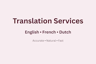 translate your text in english, dutch or french