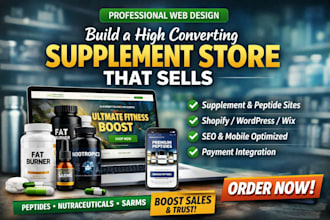 design wix supplement website health supplement store nutraceutical website