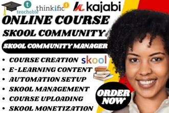 create online course content course creation for skool community and skool setup