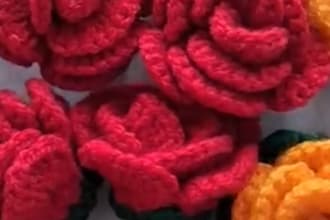 make beautiful handmade crochet flowers and gift