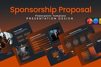 design business sponsorship deck, sponsorship proposal powerpoint presentation