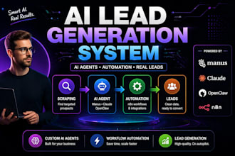 be your manus ai claude ai agent expert claude code openclaw n8n lead generation