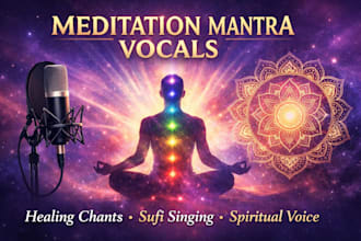 sing meditation mantra, healing chants, sufi vocals and  meditation music