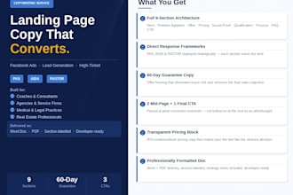 write landing page copy that converts traffic into leads and sales