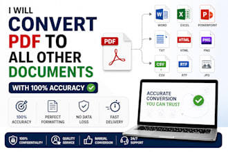 convert PDF and word and scans to editable excel, docs