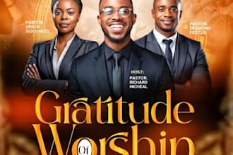 design professional flyer, poster or church event flyer
