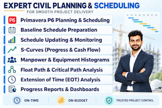 create a professional primavera p6 construction schedule