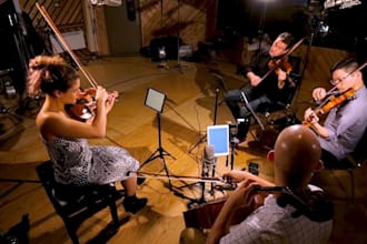 record live string quartet violin viola cello for cinematic and studio music