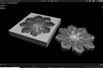 design 3d silicone mold for 3d printing, casting in stl files