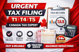 file canada taxes urgent t1 return with t4 and t5 slips
