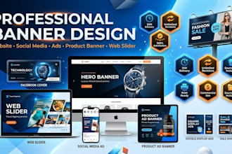 create modern face book coverbanner and book cover