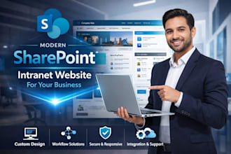 design and develop a modern sharepoint intranet website for your business