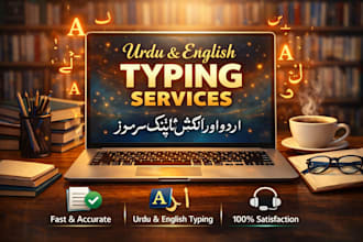 professional urdu and arabic, and english typing services
