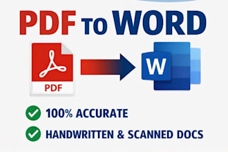 type PDF, scanned images, or handwritten documents into word