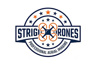 make unique aerial drone photography camera sky view logo design