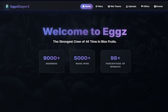 create you a fully dynamic website