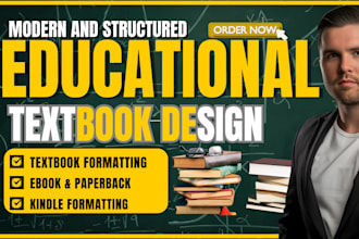 design educational textbook, workbook manuscript, curriculum plan, book layout