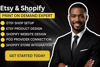 do etsy shop setup for print on demand with printify or printful