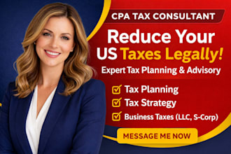 provide US tax advisory and tax planning  CPA tax accountant for tax consulting