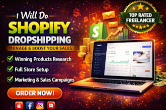 build 6 figure shopify dropshipping store or shopify website