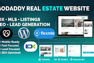 design godaddy real estate website godaddy seo flexmls idx broker and real geeks