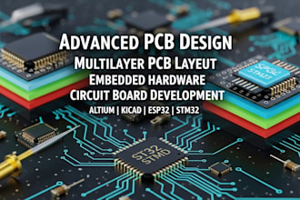 design multilayer pcb layout, schematic, and electronics hardware