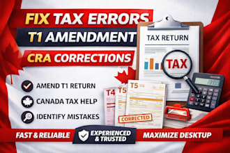 amend canadian tax return t1 and fix cra errors t4 t5 corrections