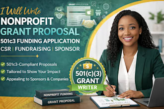 write nonprofit grant proposal 501c3 funding application csr fundraising sponsor