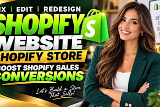 fix edit redesign shopify website shopify store boost shopify sales conversions