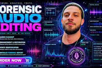 do forensic audio editing, noise reduction, audio enhancement, voice isolation