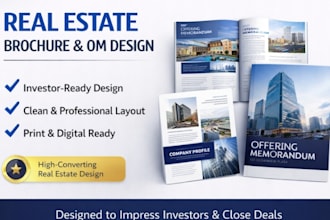 design real estate offering memorandum, brochure and company profile