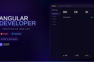 build a professional angular web application as an angular developer
