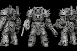 custom 3d warhammer miniature bits, props, kitbash parts for resin 3d printing
