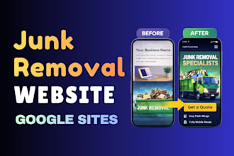 create a google sites website for junk removal business