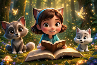 animal children book illustration and book illustration