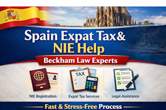 help with spain expat tax, beckham law tax regime, and nie application
